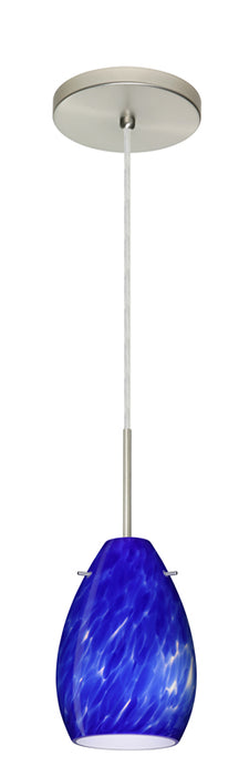 Besa 1BT-171386-SN One Light Pendant, Satin Nickel