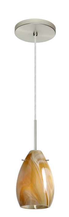 Besa 1BT-1713HN-SN One Light Pendant, Satin Nickel