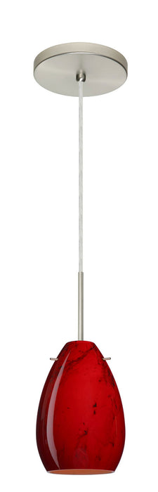 Besa 1BT-1713MA-SN One Light Pendant, Satin Nickel