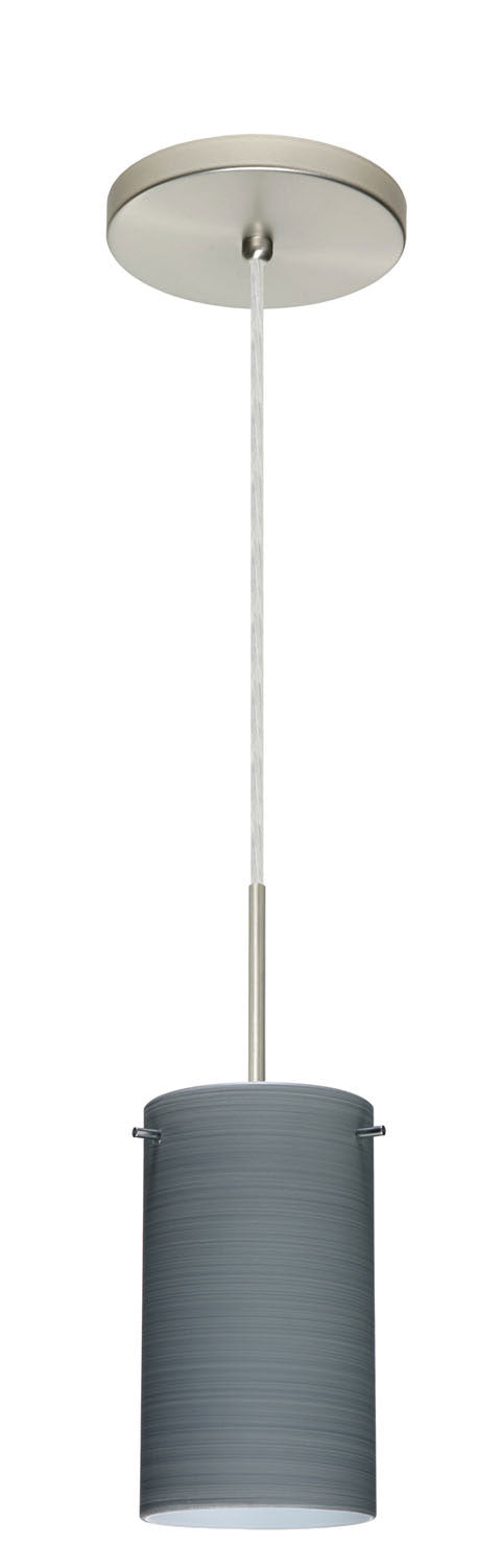 Besa 1BT-4404TN-SN One Light Pendant, Satin Nickel