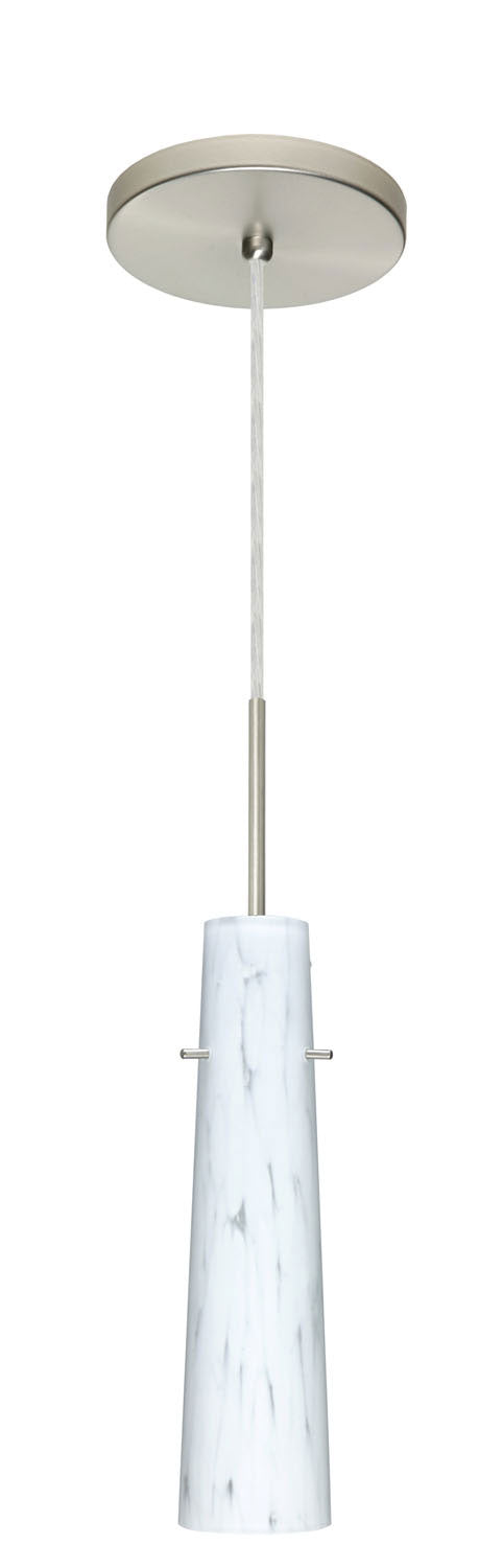 Besa 1BT-567419-SN One Light Pendant, Satin Nickel
