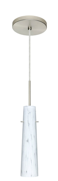 Besa 1BT-567419-SN One Light Pendant, Satin Nickel