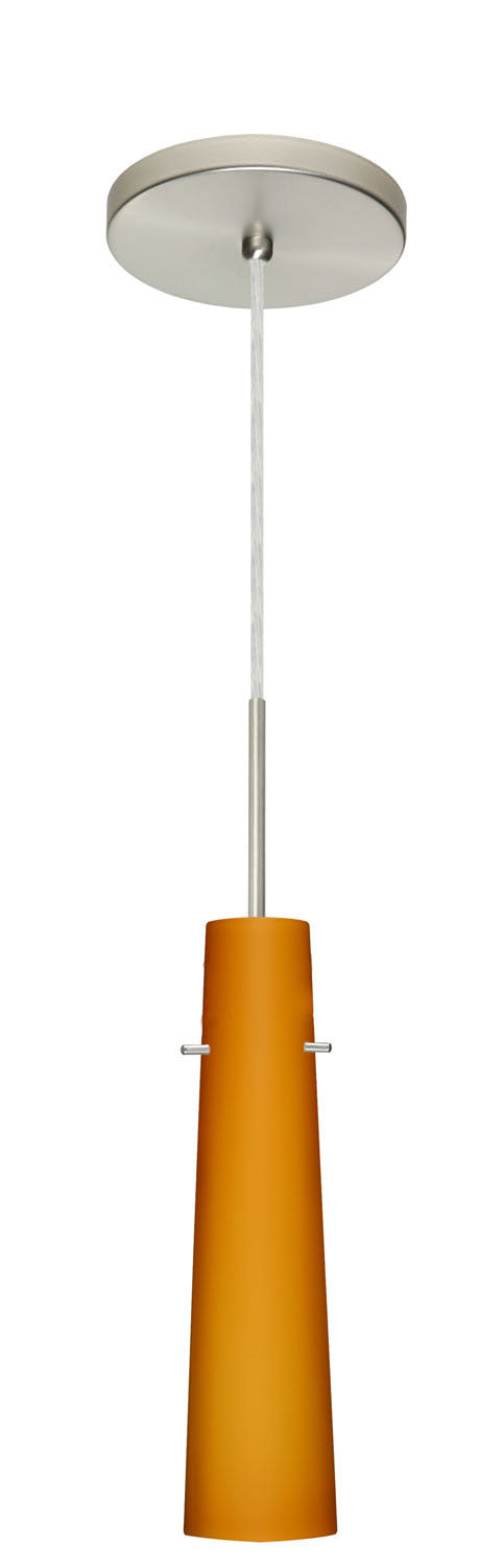 Besa 1BT-567480-SN One Light Pendant, Satin Nickel