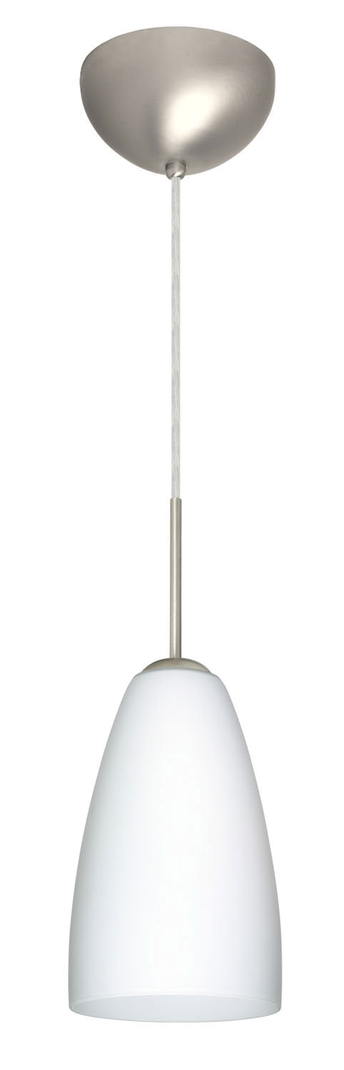 Besa 1JC-151107-SN One Light Pendant, Satin Nickel