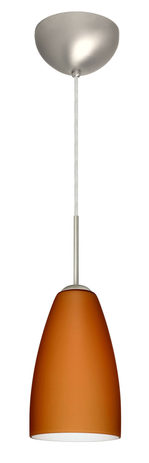 Besa 1JC-151180-SN One Light Pendant, Satin Nickel