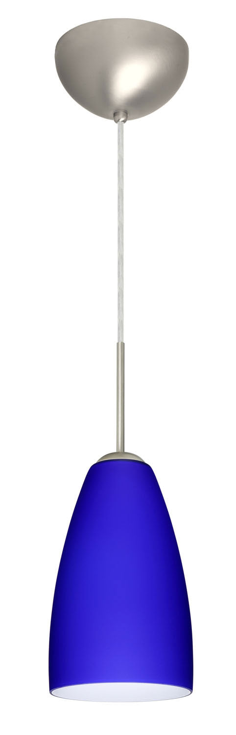Besa 1JC-1511CM-SN One Light Pendant, Satin Nickel