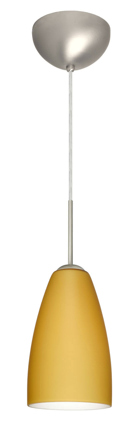 Besa 1JC-1511VM-SN One Light Pendant, Satin Nickel
