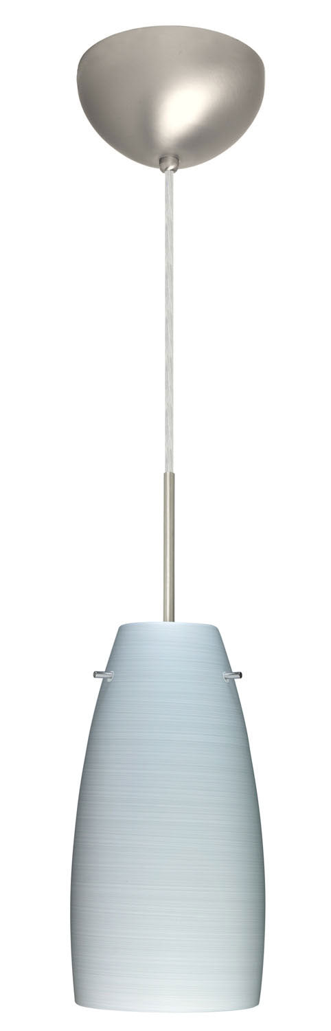 Besa 1JC-1512KR-SN One Light Pendant, Satin Nickel
