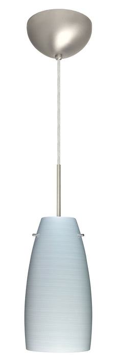 Besa 1JC-1512KR-SN One Light Pendant, Satin Nickel