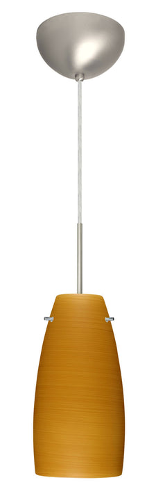 Besa 1JC-1512OK-SN One Light Pendant, Satin Nickel