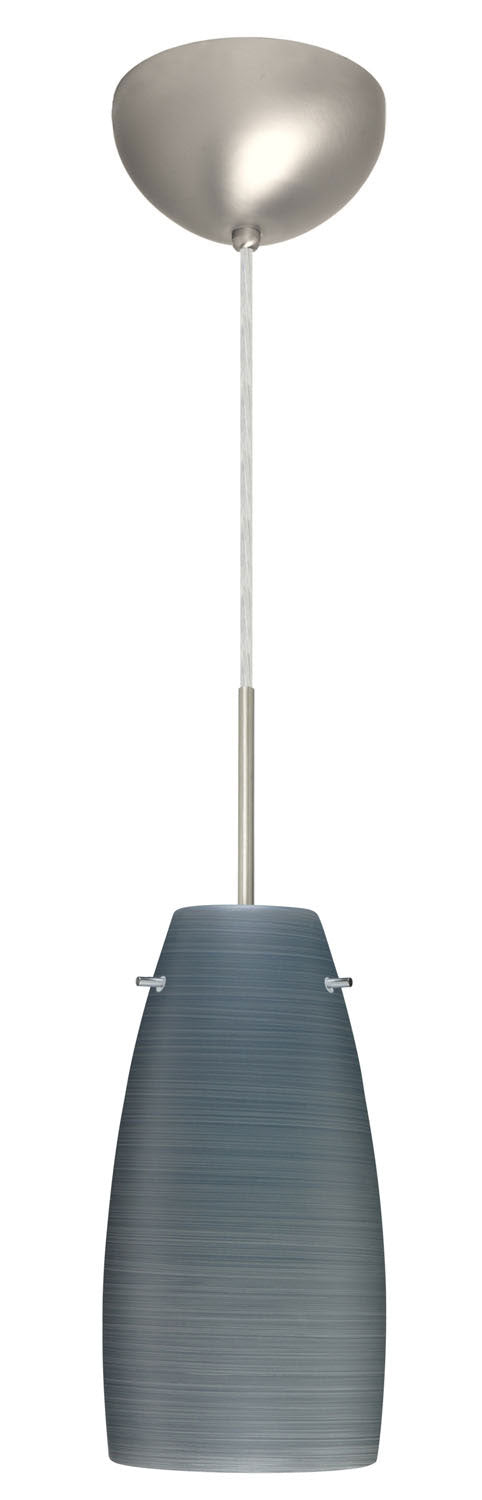 Besa 1JC-1512TN-SN One Light Pendant, Satin Nickel