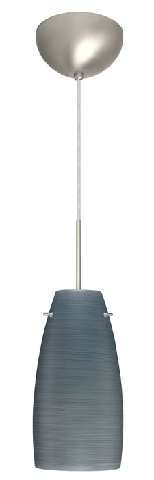 Besa 1JC-1512TN-SN One Light Pendant, Satin Nickel