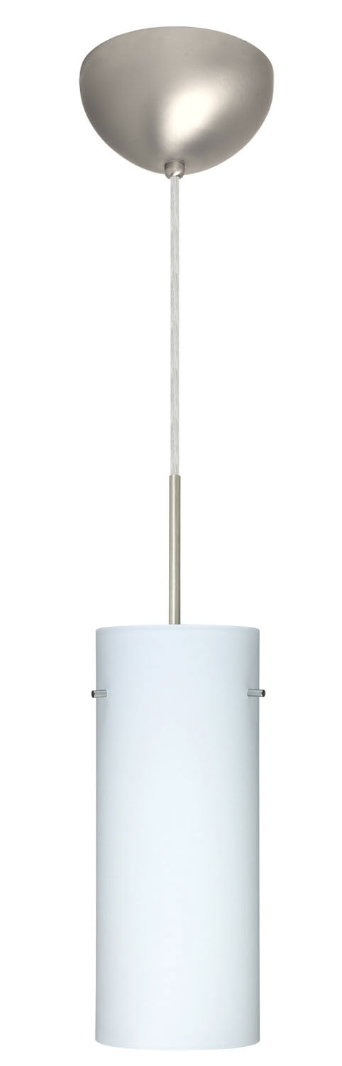 Besa 1JC-412307-SN One Light Pendant, Satin Nickel