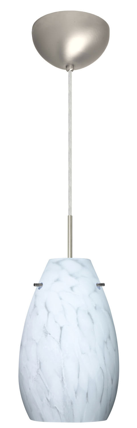 Besa 1JC-412619-SN One Light Pendant, Satin Nickel