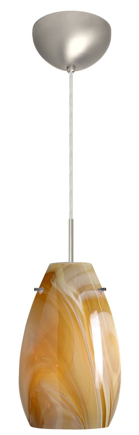 Besa 1JC-4126HN-SN One Light Pendant, Satin Nickel