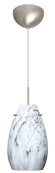 Besa 1JC-4126MG-SN One Light Pendant, Satin Nickel