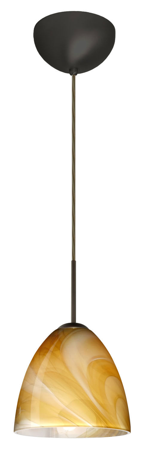 Besa 1JC-4470HN-BR One Light Pendant, Bronze