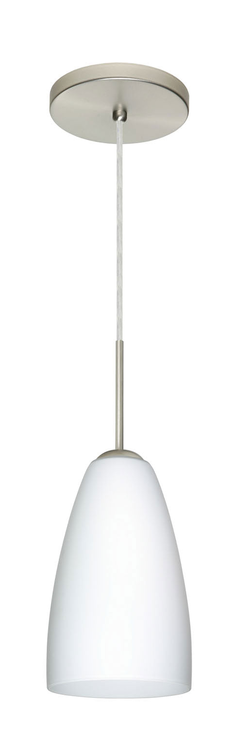 Besa 1JT-151107-SN One Light Pendant, Satin Nickel