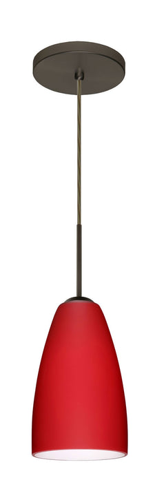 Besa 1JT-1511RM-BR One Light Pendant, Bronze