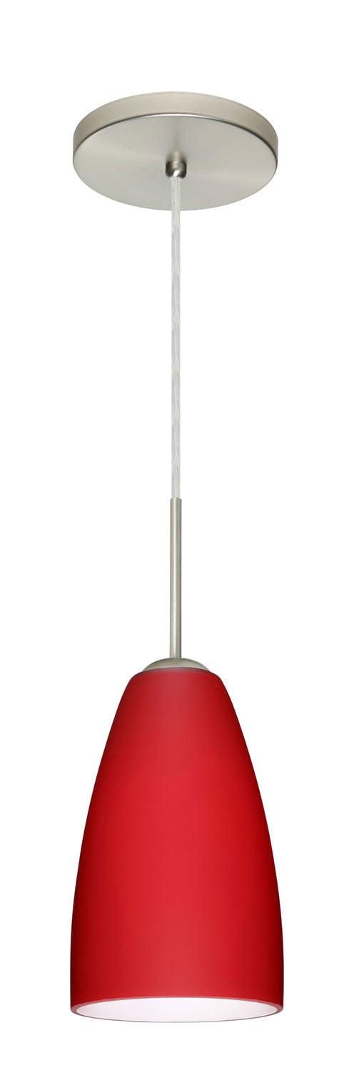 Besa 1JT-1511RM-SN One Light Pendant, Satin Nickel