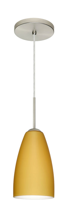 Besa 1JT-1511VM-SN One Light Pendant, Satin Nickel