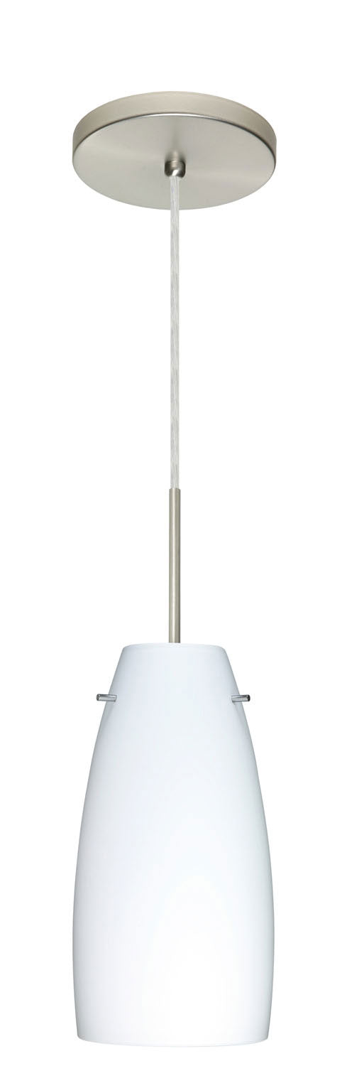 Besa 1JT-151207-SN One Light Pendant, Satin Nickel
