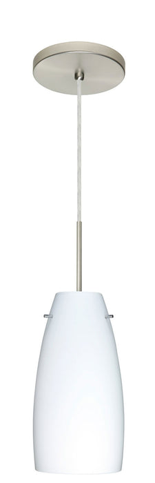 Besa 1JT-151207-SN One Light Pendant, Satin Nickel