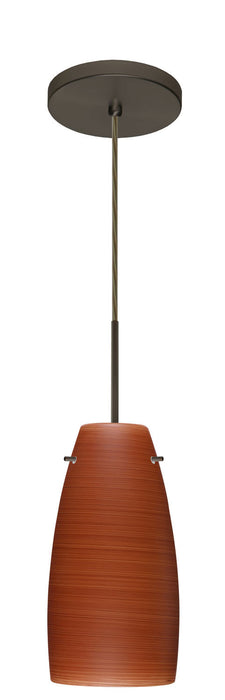 Besa 1JT-1512CH-BR One Light Pendant, Bronze