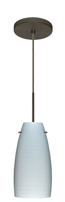Besa 1JT-1512KR-BR One Light Pendant, Bronze