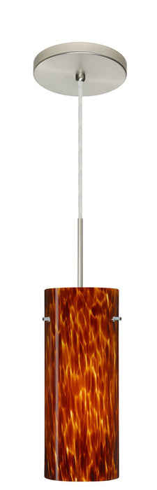 Besa 1JT-412318-SN One Light Pendant, Satin Nickel