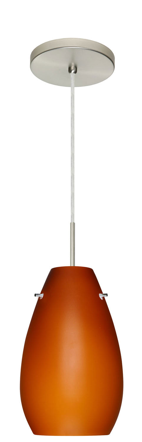 Besa 1JT-412680-SN One Light Pendant, Satin Nickel
