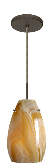 Besa 1JT-4126HN-BR One Light Pendant, Bronze