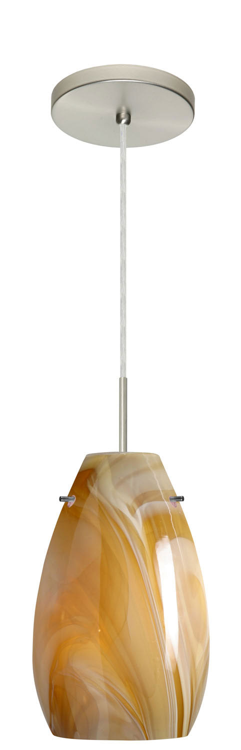 Besa 1JT-4126HN-SN One Light Pendant, Satin Nickel