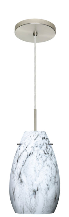 Besa 1JT-4126MG-SN One Light Pendant, Satin Nickel