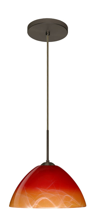 Besa 1JT-4201SL-BR One Light Pendant, Bronze