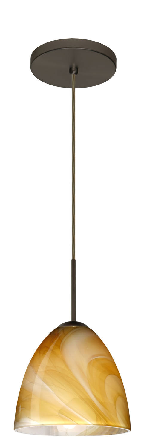 Besa 1JT-4470HN-BR One Light Pendant, Bronze