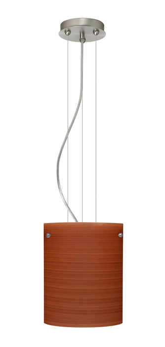 Besa 1KG-4006CH-SN One Light Pendant, Satin Nickel