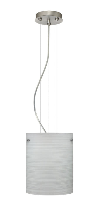 Besa 1KG-4006KR-SN One Light Pendant, Satin Nickel