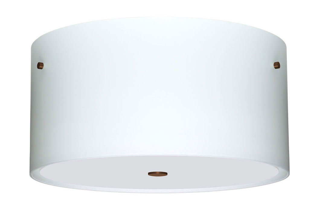 Besa 1KM-400807-BR Three Light Semi-Flush Mount, Bronze