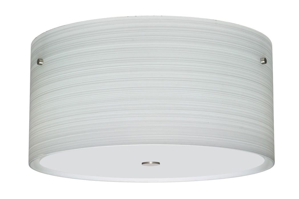 Besa 1KM-4008KR-SN Three Light Ceiling Mount, Satin Nickel