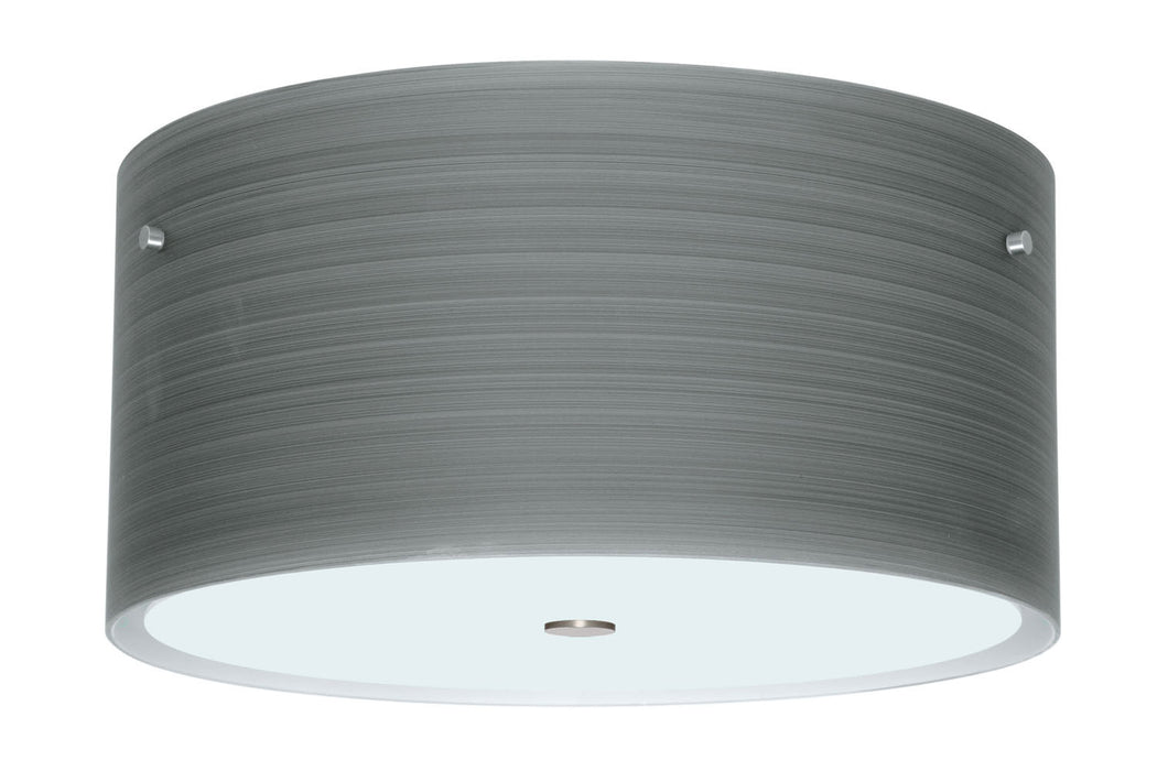 Besa 1KM-4008TN-SN Three Light Ceiling Mount, Satin Nickel