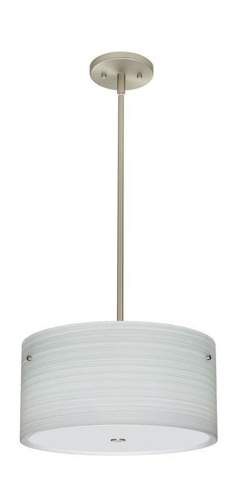 Besa 1KT-4008KR-SN Three Light Pendant, Satin Nickel