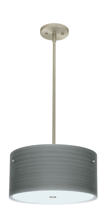 Besa 1KT-4008TN-SN Three Light Pendant, Satin Nickel