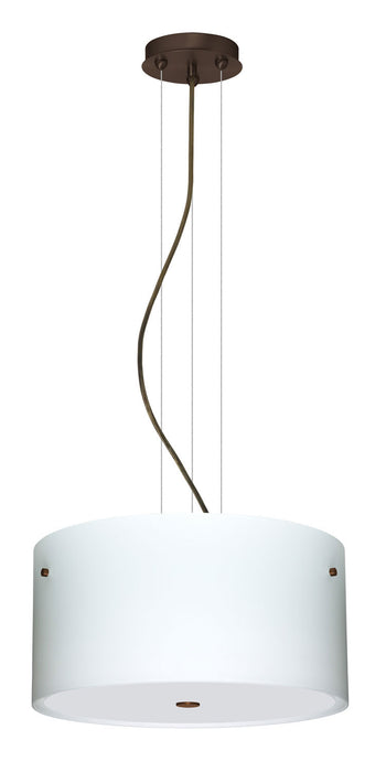 Besa 1KV-400807-BR Three Light Pendant, Bronze