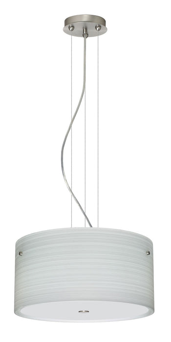 Besa 1KV-4008KR-SN Three Light Pendant, Satin Nickel