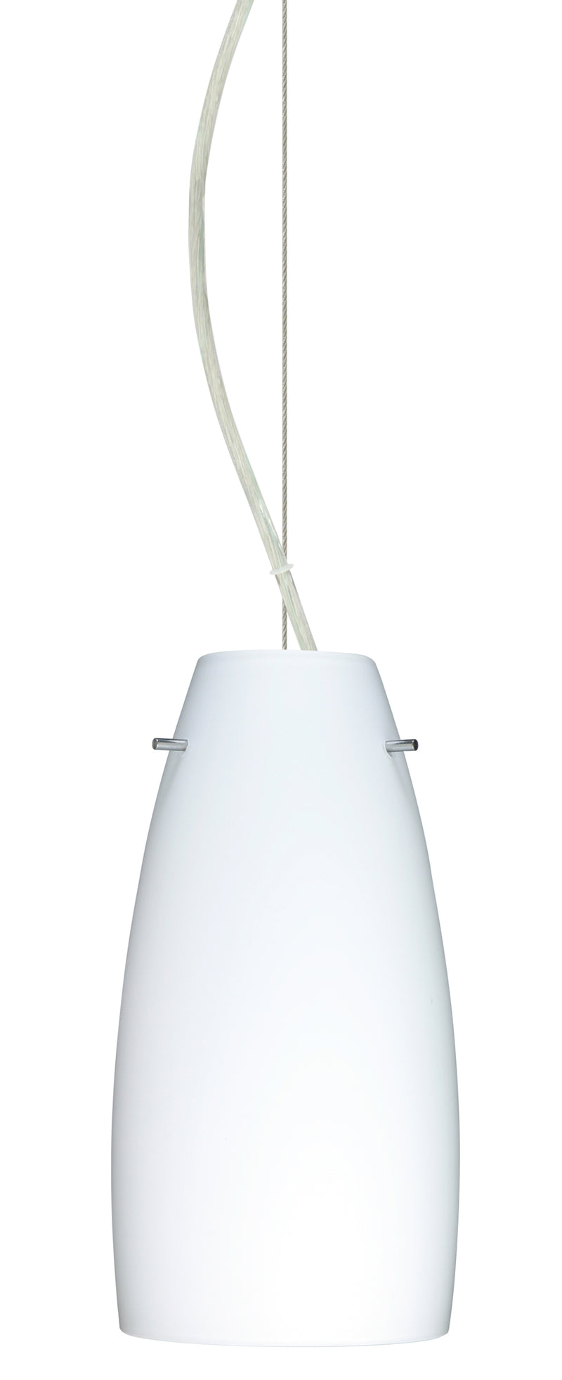 Besa 1KX-151207-SN One Light Pendant, Satin Nickel