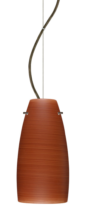 Besa 1KX-1512CH-BR One Light Pendant, Bronze