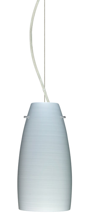 Besa 1KX-1512KR-SN One Light Pendant, Satin Nickel