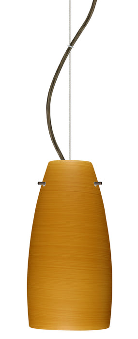 Besa 1KX-1512OK-BR One Light Pendant, Bronze