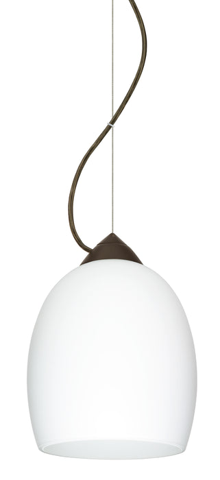 Besa 1KX-169707-BR One Light Pendant, Bronze